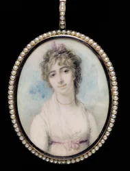 PD.200-1961 Porträttminiatur av Mrs Arbuthnot, Charles Arbuthnots första hustru, 1796